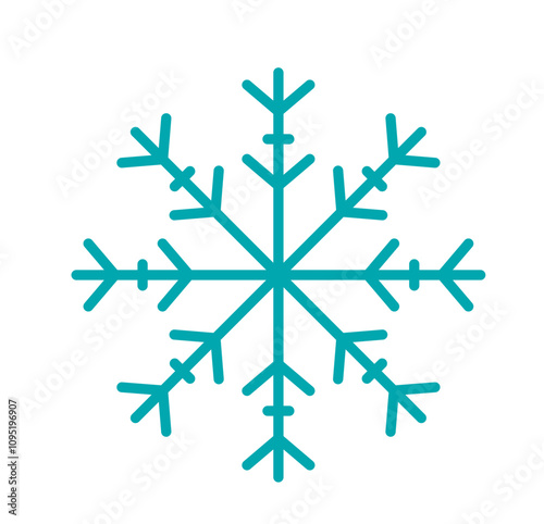 Schneeflocke, Symbol, Icon, Vektor - Weihnachten