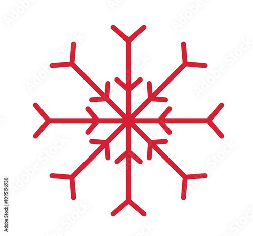 Schneeflocke, Symbol, Icon, Vektor - Weihnachten