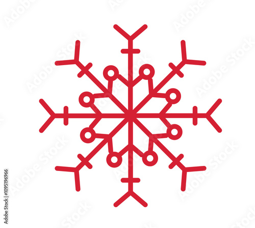 Schneeflocke, Symbol, Icon, Vektor - Weihnachten