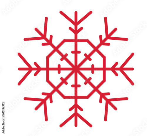 Schneeflocke, Symbol, Icon, Vektor - Weihnachten