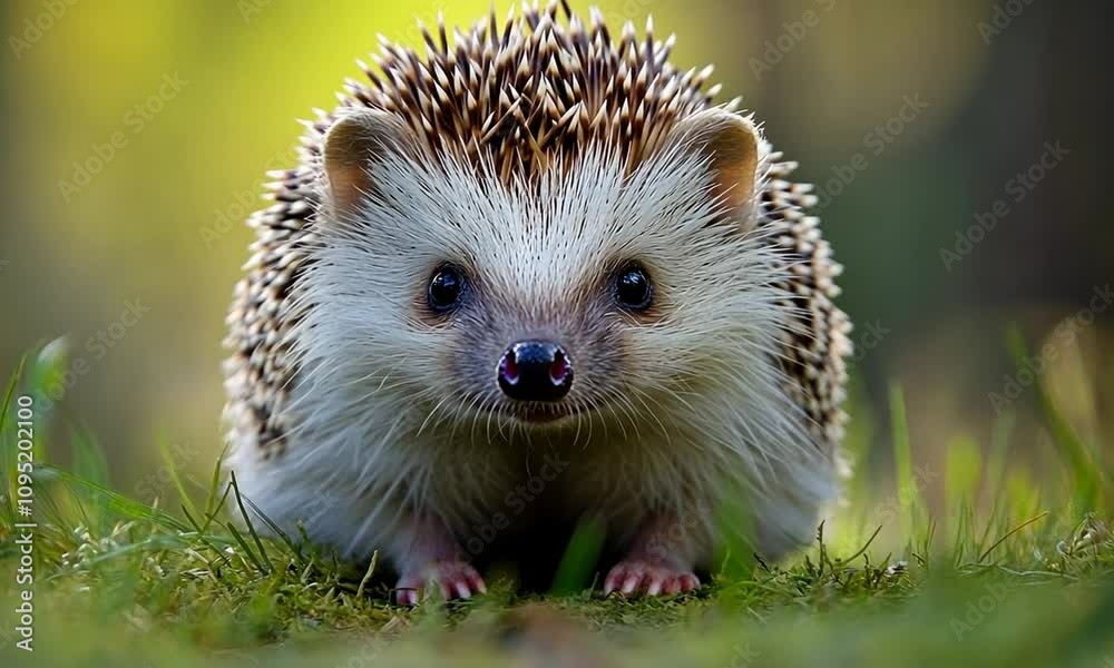 A close-up of a hedgehog in a natural setting. A close-up of a hedgehog in a natural setting.