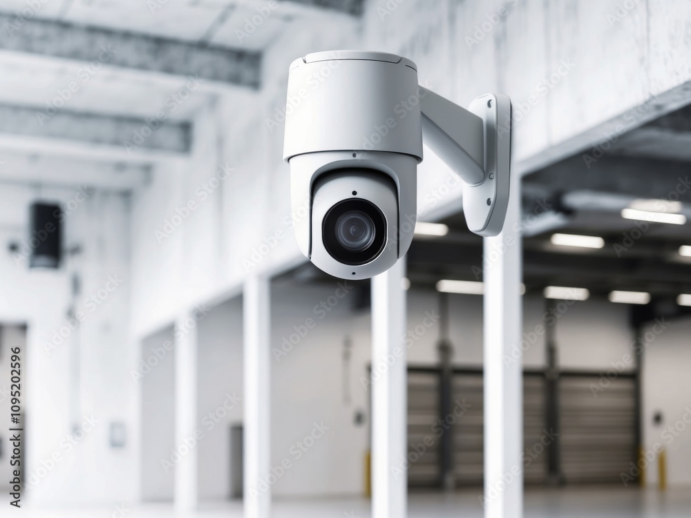 Surveillance Camera Overlooking Warehouse Loading Dock.