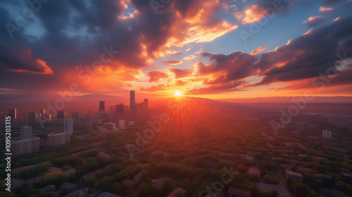 Sunset beauty skyline exposure