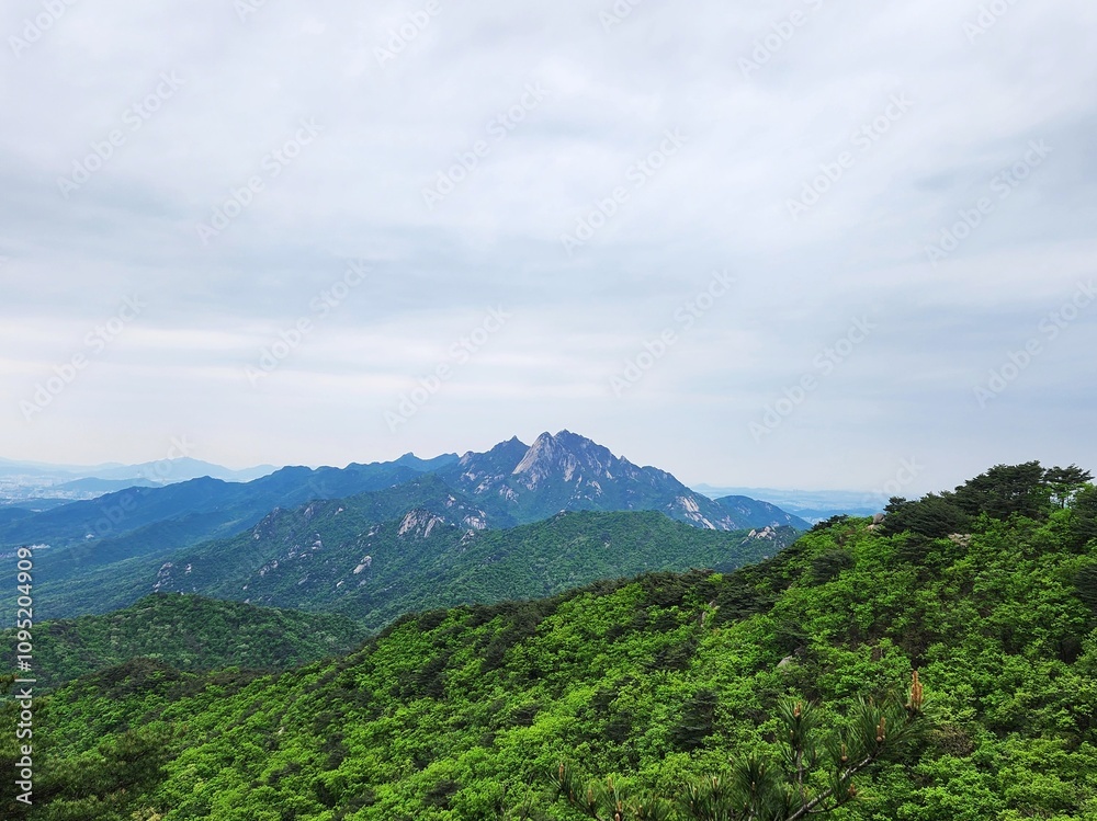 Image of summer scenery of Dobongsan Mountain near Seoul, Korea. Hiking in Dobosan National Park. korea mountains. trekking. korean landscapes. bukhansan national park. Image of summer scenery of Dobongsan Mountain near Seoul, Korea. Hiking in Dobosan National Park. korea mountains. trekking. korean landscapes. bukhansan national park.