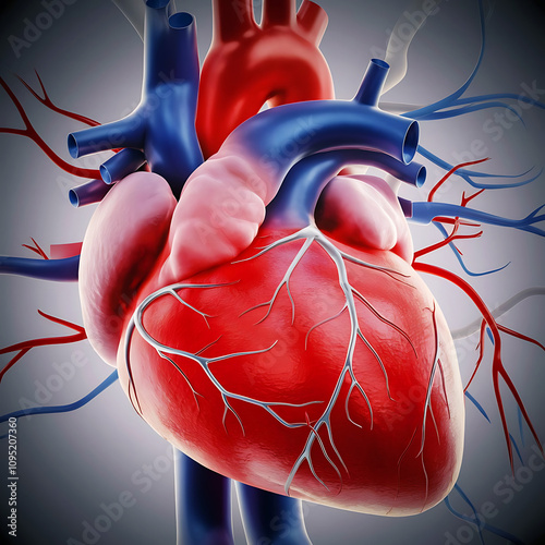 human heart details for medical education wallpaper illustration photo