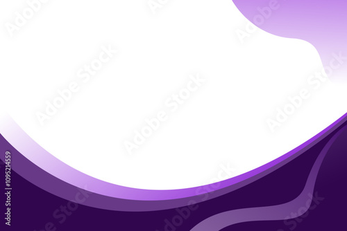 Purple wave modern background with white space for text and message. template design	