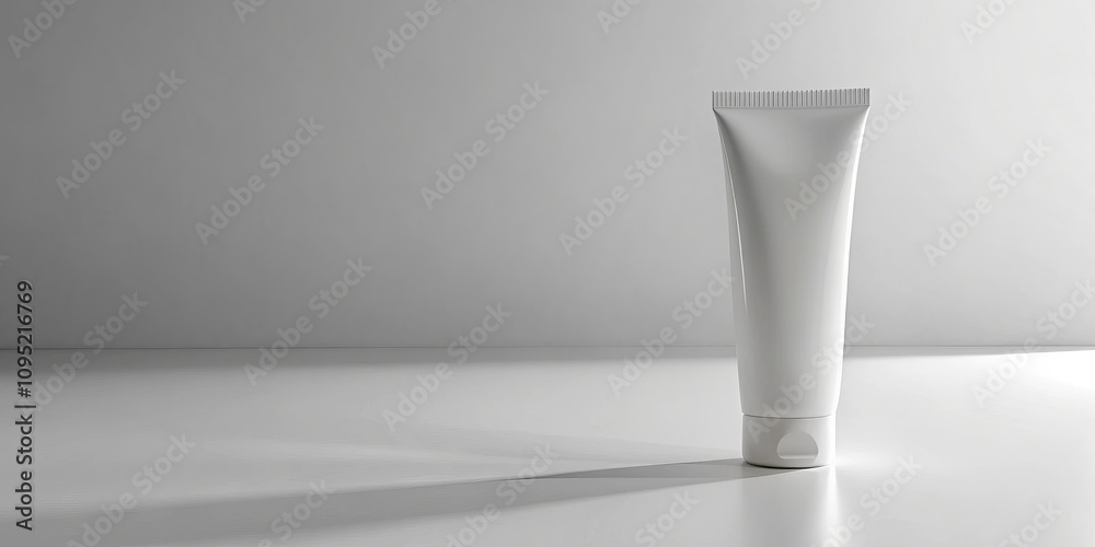 Minimalist White Tube Mockup on a White Surface, Product Design, Mockup, Packaging ,product design, mockup Minimalist White Tube Mockup on a White Surface, Product Design, Mockup, Packaging ,product design, mockup