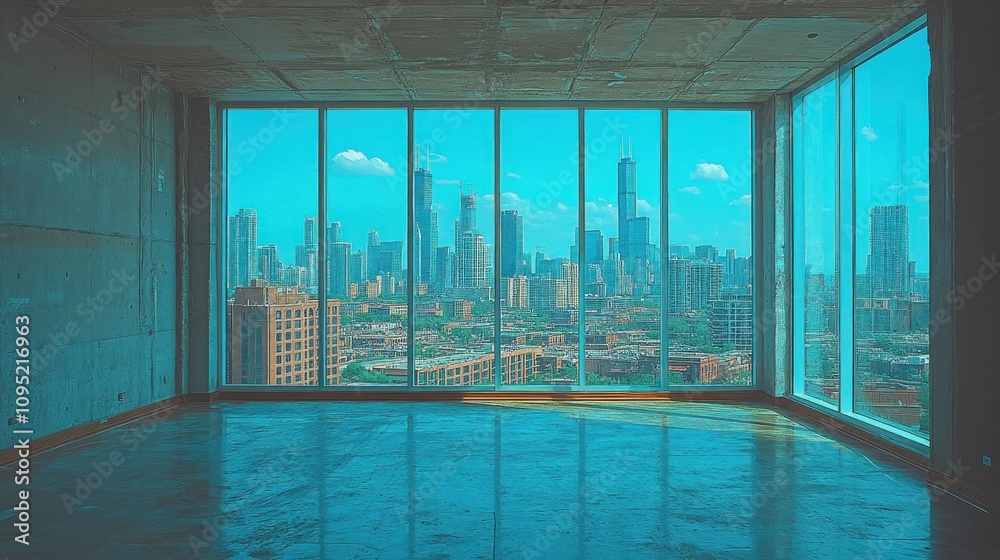 Obraz premium Cityscape View from a Modern Building