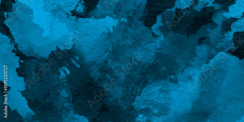 Colorful gradient ink colors wet effect hand drawn paper texture background, Blue watercolor abstract cloudy sky background, Abstract vector blue watercolor paint splash.