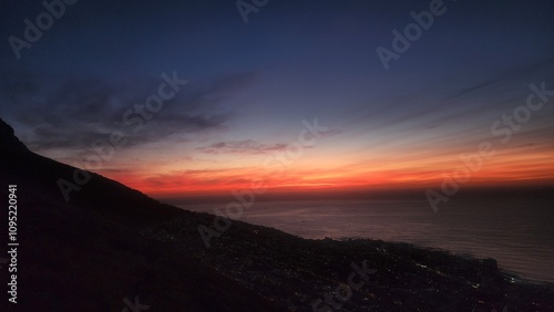 Sunset Over Mountain