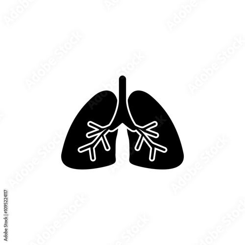 Lungs vector icon, Anatomy Vector Icons. Internal Human Organs vector icon