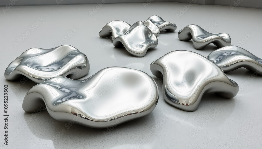 Metallic Sculptures Made from Molten Metal Metallic Sculptures Made from Molten Metal