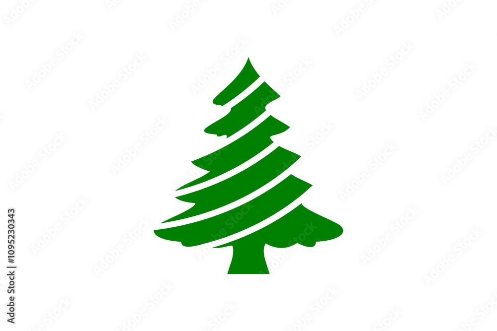Obraz premium Vector illustration of fir tree design, Christmas tree icon vector isolated on transparent background