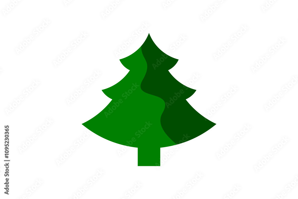 Fototapeta premium Vector illustration of fir tree design, Christmas tree icon vector isolated on transparent background