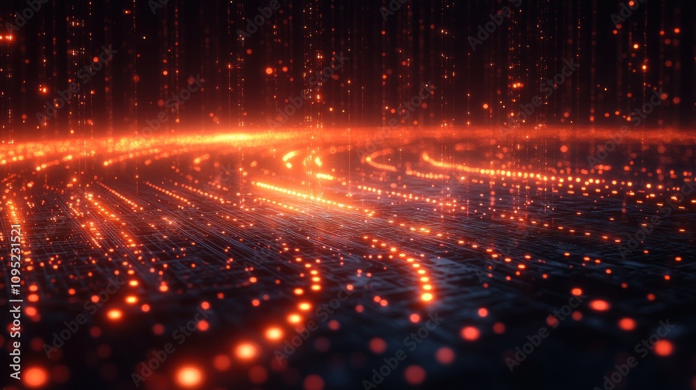 Fototapeta premium Abstract glowing lines