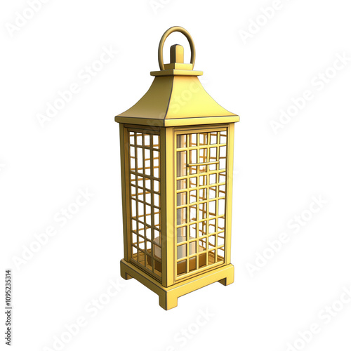 Wallpaper Mural A beautiful yellow lantern with detailed lattice design, perfect for enhancing home decor and creating a warm ambiance. Torontodigital.ca