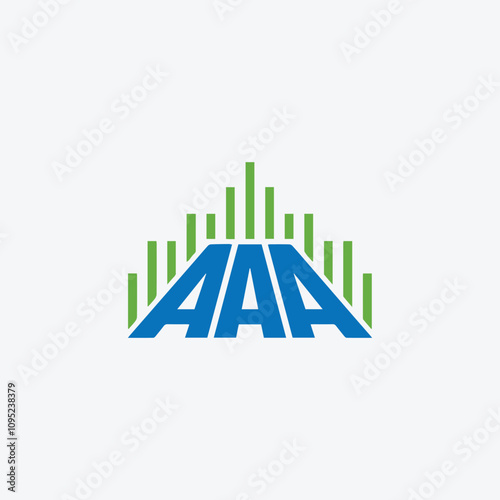 letters aaa text logo design vector format