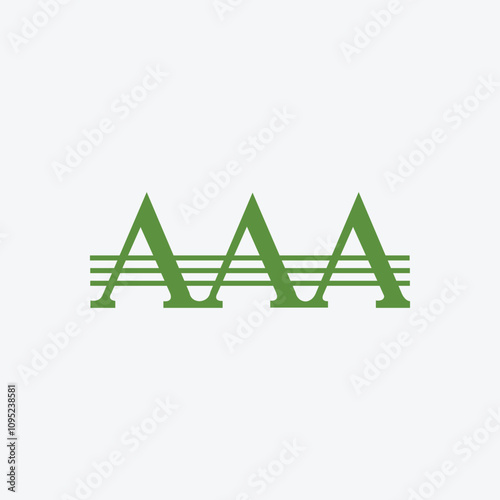 letters aaa text logo design vector format