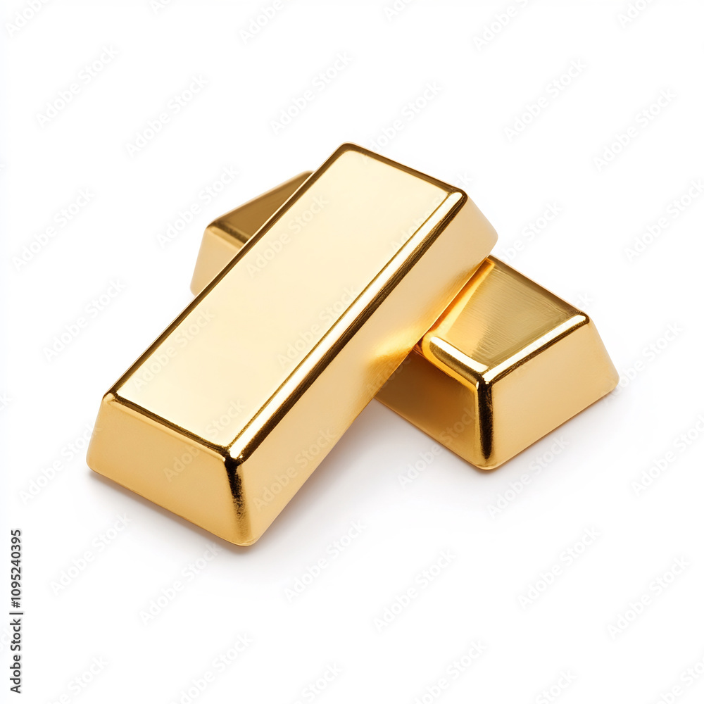 Macro Gold Bars Isolated on White Backdrop for Financial and Investment Concepts Macro Gold Bars Isolated on White Backdrop for Financial and Investment Concepts