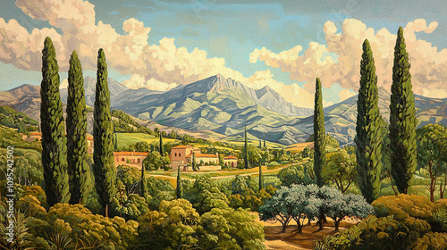 the cuntry, generative ai, landscape, architecture, curtoone, chasny house, background, art nouveau, city, skyline, skyscraper, building, water, lake, nature, autumn, river, sky, tree, reflection,
