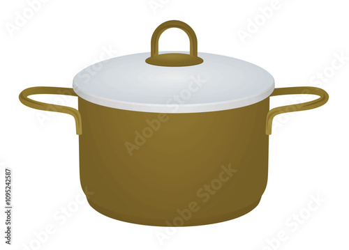 Isolated cooking pot. vector illustration