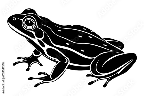 Frog silhouette vector illustration. EPS File