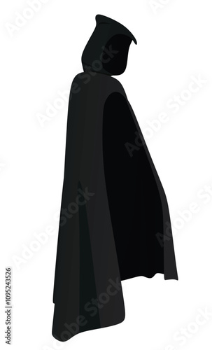Hacker avatar silhouette. vector illustration