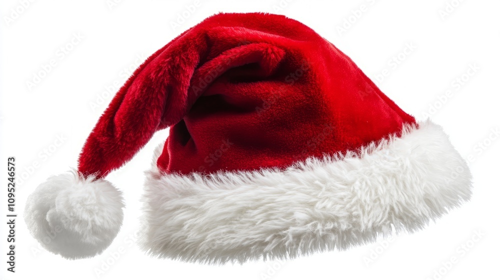 santa claus red hat isolated on white santa claus red hat isolated on white