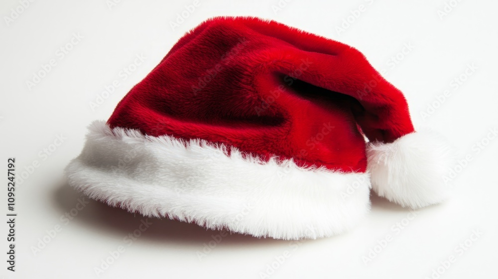 santa claus red hat isolated on white santa claus red hat isolated on white