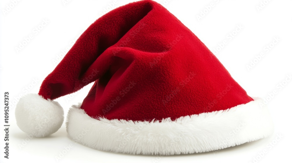 santa claus red hat isolated on white santa claus red hat isolated on white