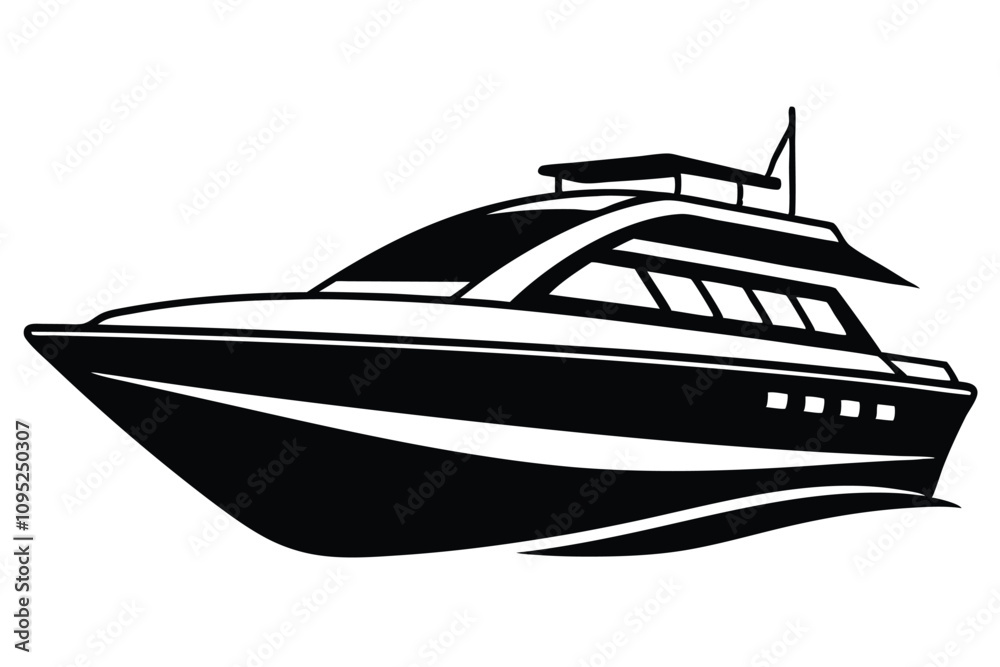 yacht silhouette vector illustration EPS File yacht silhouette vector illustration EPS File