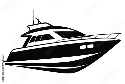 yacht silhouette vector illustration EPS File