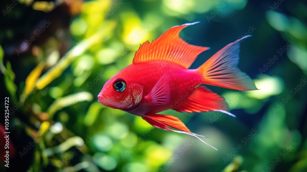 Obraz premium Vibrant Red Fish in Aquatic Paradise
