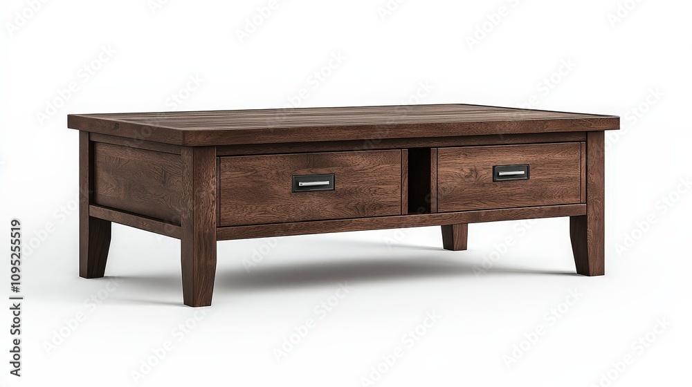Elegant wooden coffee table with storage drawers for modern interiors Elegant wooden coffee table with storage drawers for modern interiors