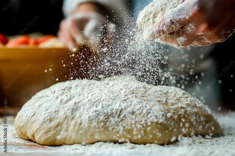 Masterful baking moments unfold on a rustic wooden table in a cozy kitchen. Generative AI Masterful baking moments unfold on a rustic wooden table in a cozy kitchen. Generative AI