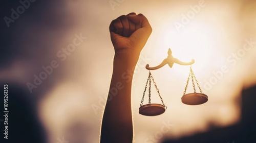 Human rights advocacy and social justice, Symbolizing equality and activism, photography style