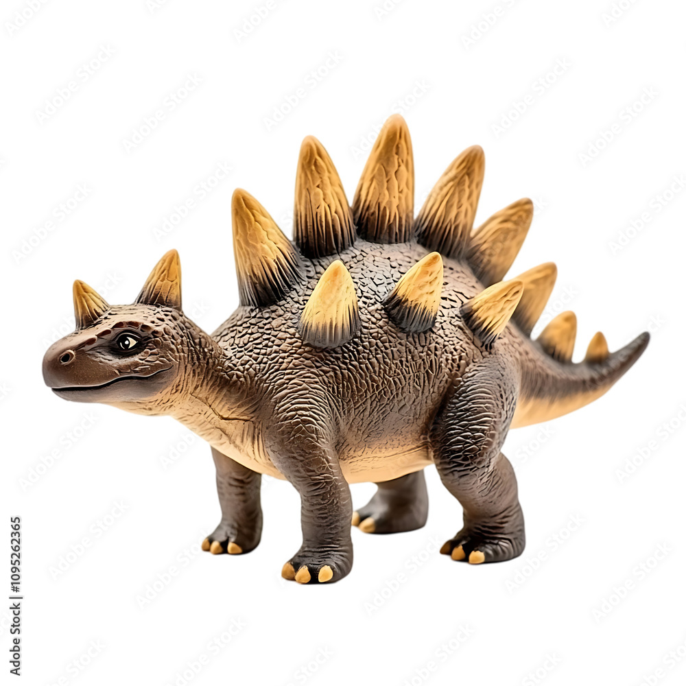 Obraz premium Dinosaur Stegosaurus figure isolated transparent background