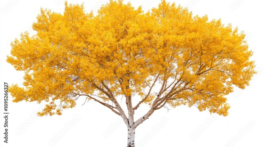 Stunning Autumn Tree with Vibrant Yellow Leaves Stunning Autumn Tree with Vibrant Yellow Leaves