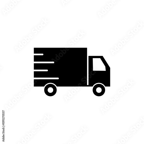 Cargo shipping vector icon, Seaport silhouette icon vector