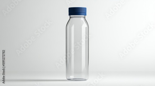 empty plastic transparant bottle isolated on white