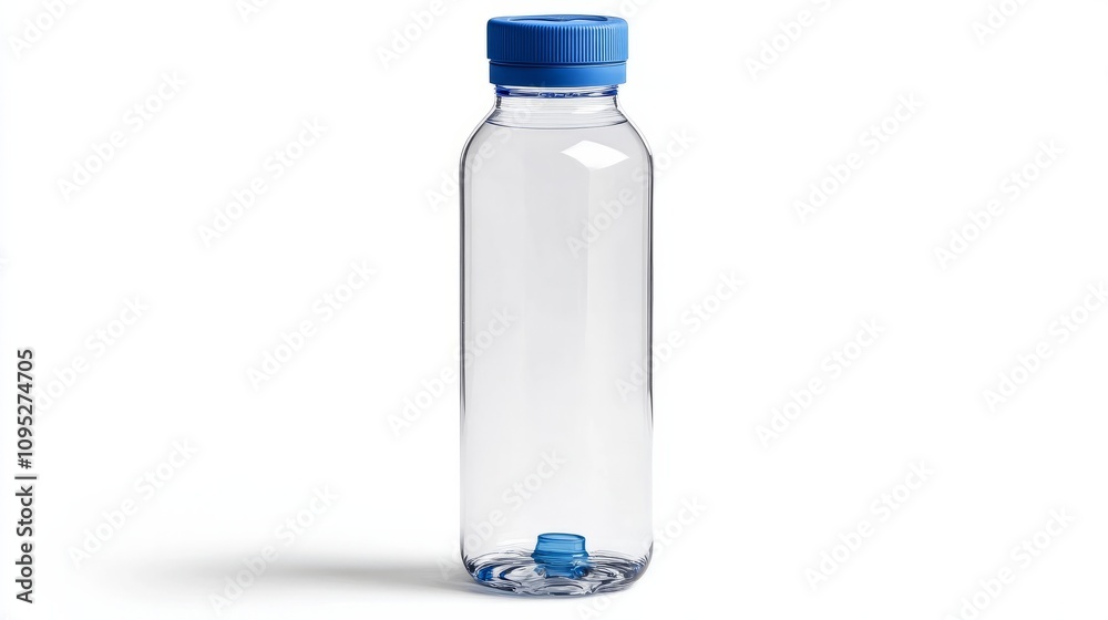 plastic empty bottle against white background plastic empty bottle against white background