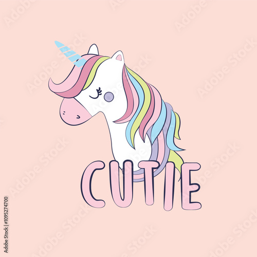 Seamless pattern with unicorns on a colored background. Vector illustration for printing on fabric, packaging paper. Cute children's background.