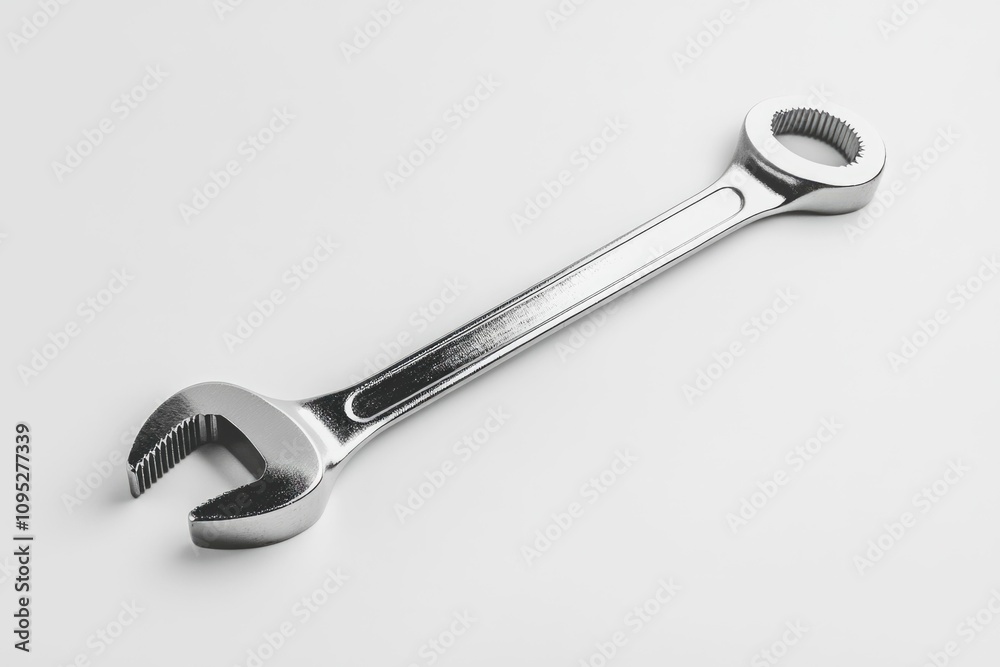 Sleek and Versatile Combination Wrench on White Background Sleek and Versatile Combination Wrench on White Background
