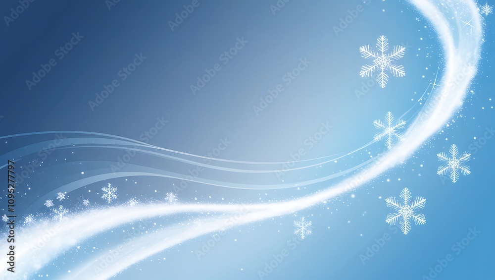 Abstract blue background with snowflakes. Generative Ai. Abstract blue background with snowflakes. Generative Ai.