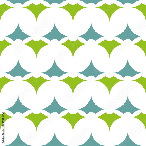 Seamless vector pattern in geometric ornamental style