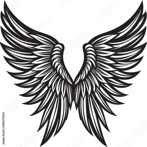 Angel wing silhouette