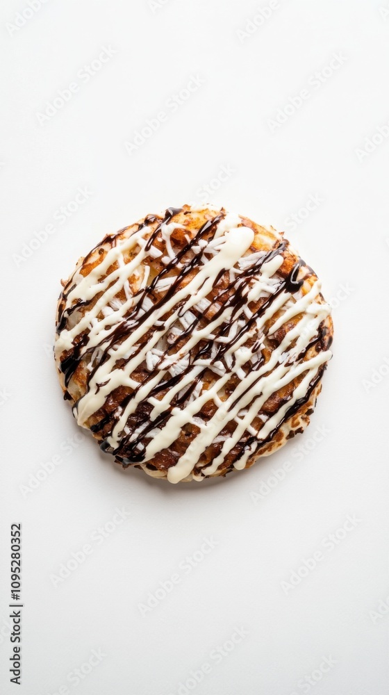きれいな背景にチョコレートと白いアイシングを塗ったおいしいペストリー。春のテーマや料理のデザインにぴったりです。 きれいな背景にチョコレートと白いアイシングを塗ったおいしいペストリー。春のテーマや料理のデザインにぴったりです。