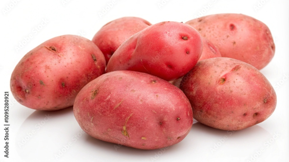 Raw red potatos isolated on white background Raw red potatos isolated on white background