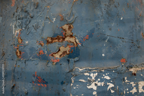 shabby paint texture blue and red color