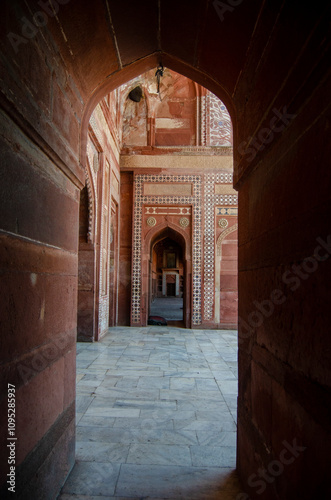 The Taj Mahal in Agra, India has multiple doors the doors on the exterior, and a set of sealed doors